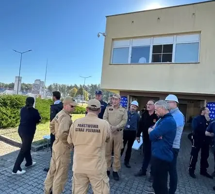 Ćwiczenia przeciwpożarowe na terenie Stacji Pomp PERN w Puszczy Miejskiej