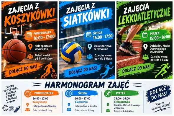 Zajęcia sportowe w Skrwilnie i Okalewie – zapisy trwają