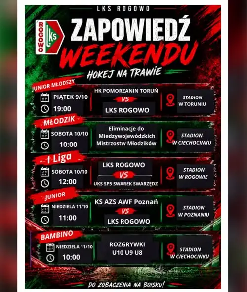 Weekend pełen hokeja na trawie w Rogowie i Poznaniu