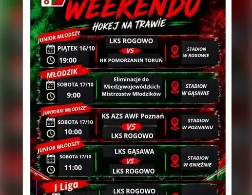 Weekend pełen hokeja na trawie w Rogowie – LKS Rogowo zaprasza na 7. kolejkę Superligi