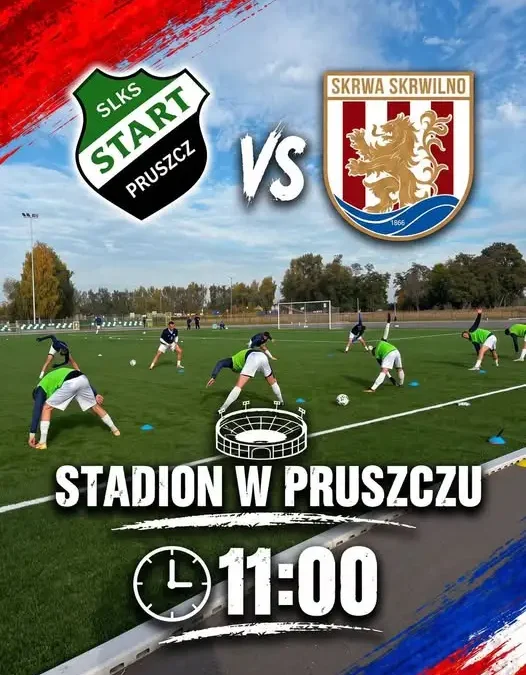 GLKS Skrwa Skrwilno gra dziś – transmisja live o 11:00