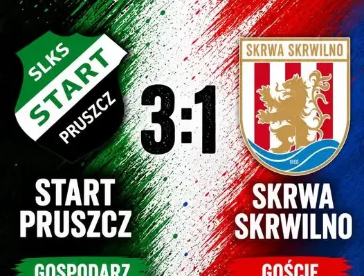 Start Pruszcz wygrał ze Skrwą Skrwilno 3:1 po dramatycznej końcówce