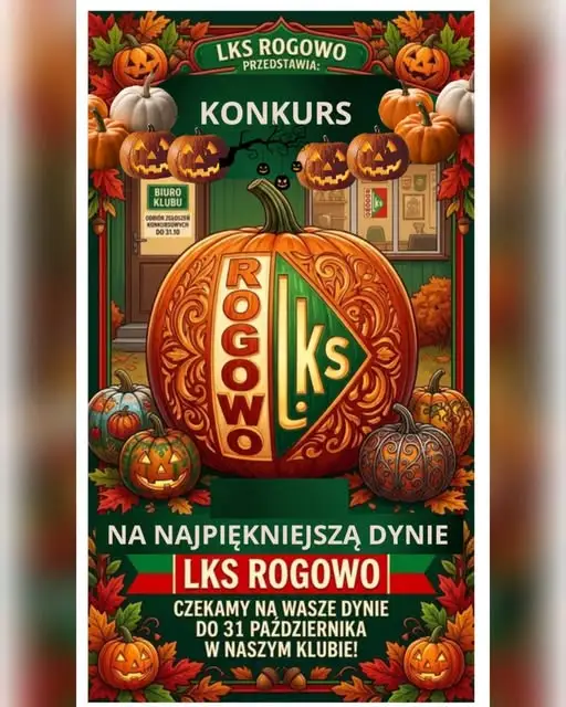 LKS Rogowo ogłasza konkurs na najpiękniejszą dynię – zgłoszenia do 31 października
