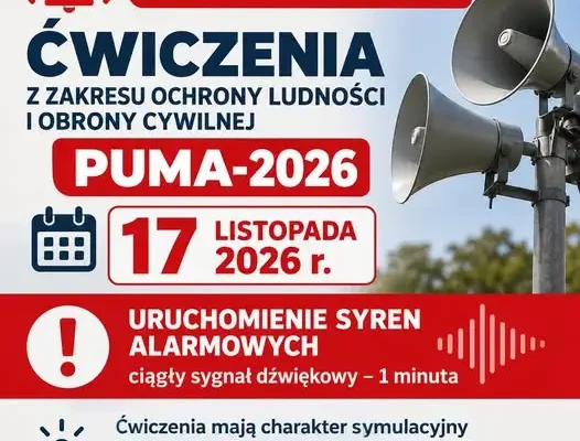 Gmina Wąpielsk szykuje ćwiczenia „PUMA-2026” – syreny zawyją 17 listopada