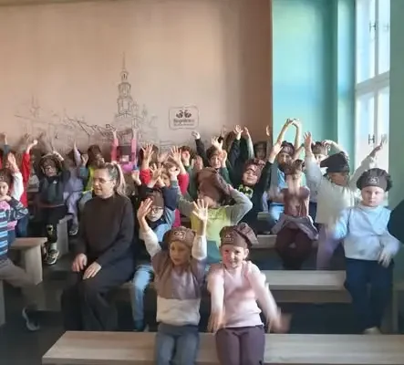 Pierwszoklasiści z wizytą w Rogalowym Muzeum Poznania